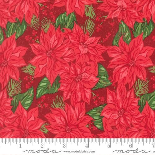 Holiday Cheer Vintage Poinsettia Cardinal