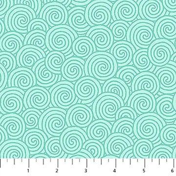 Quilting In Bloom Scroll Blender Lt Turquoise