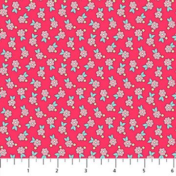 Quilting In Bloom Floral Spot Red