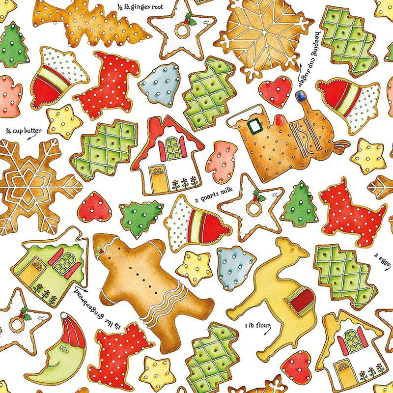 Gingerbread Cookie Toss White