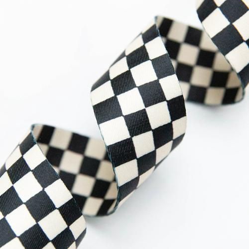 1-1/2" Checker In Black and Natural Webbing