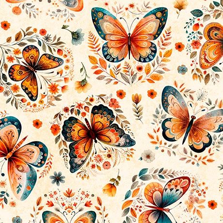 Harvest Hollow Butterflies Cream