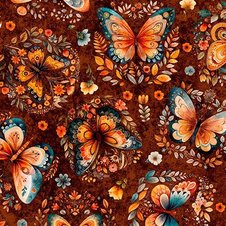 Harvest Hollow Butterflies Burnt Umber