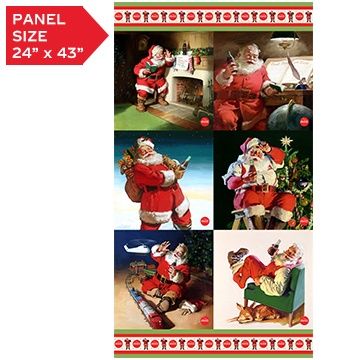 Coca Cola Santa Panel Block Panel Multi 24" x 44"