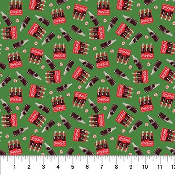 Coca Cola Santa Santa Tossed Crate Green