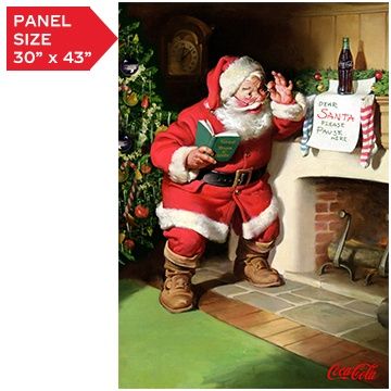 Coca Cola Santa Panel Multi  31" x 44"