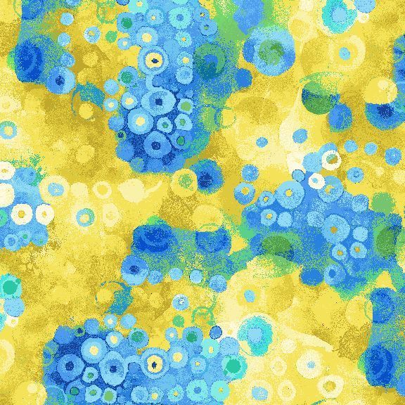 Poppy Serenade Geo Dot Collage Gold