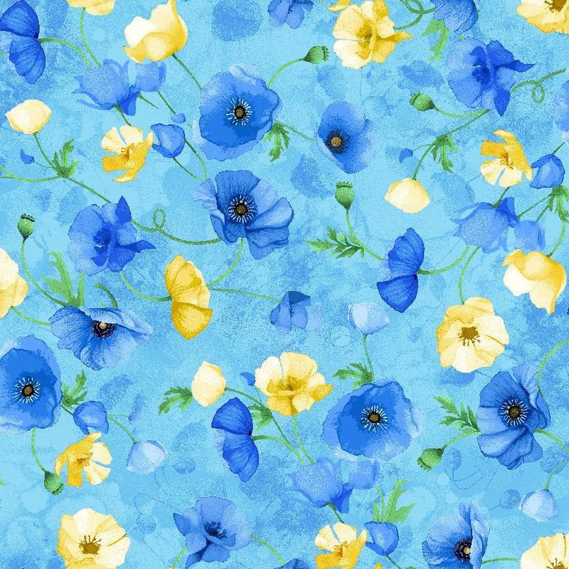 Poppy Serenade Floating Poppies Watercolor Sky