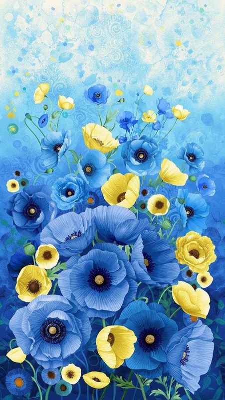 Poppy Serenade Panel (24" x 44")