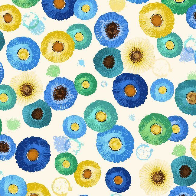 Poppy Serenade Tossed Poppy Geo Cream