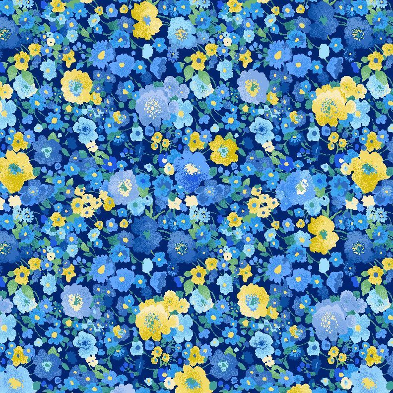 Poppy Serenade Packed Medium Floral Royal