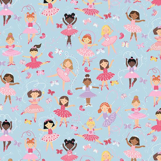 Dance Class Ballerinas Blue