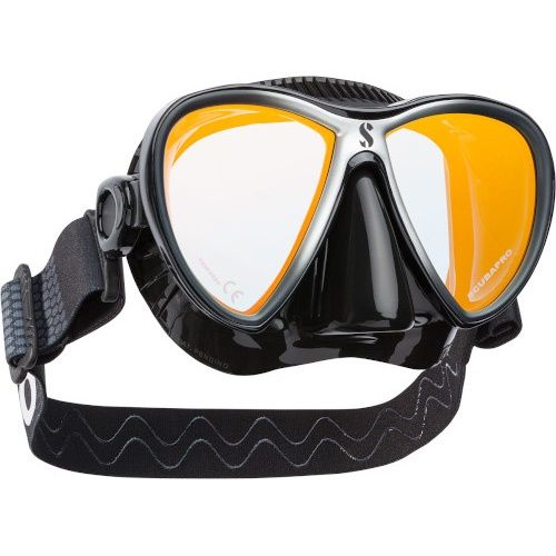 Scubapro Synergy Twin mit Comfort Strap Schwarz Silber Verspiegelt Tauchmaske Scubapro Synergy Twin mit Comfort Strap Schwarz Silber Verspiegelt Tauchmaske