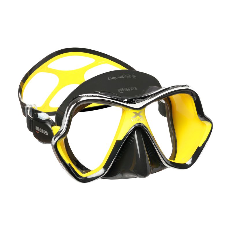 Mares X-VISION LiquidSkin Chrome Maske Farbe: CLEAR YELLOW BLACK YELLOW BL Mares X-VISION LiquidSkin Chrome Maske Farbe: CLEAR YELLOW BLACK YELLOW BL
