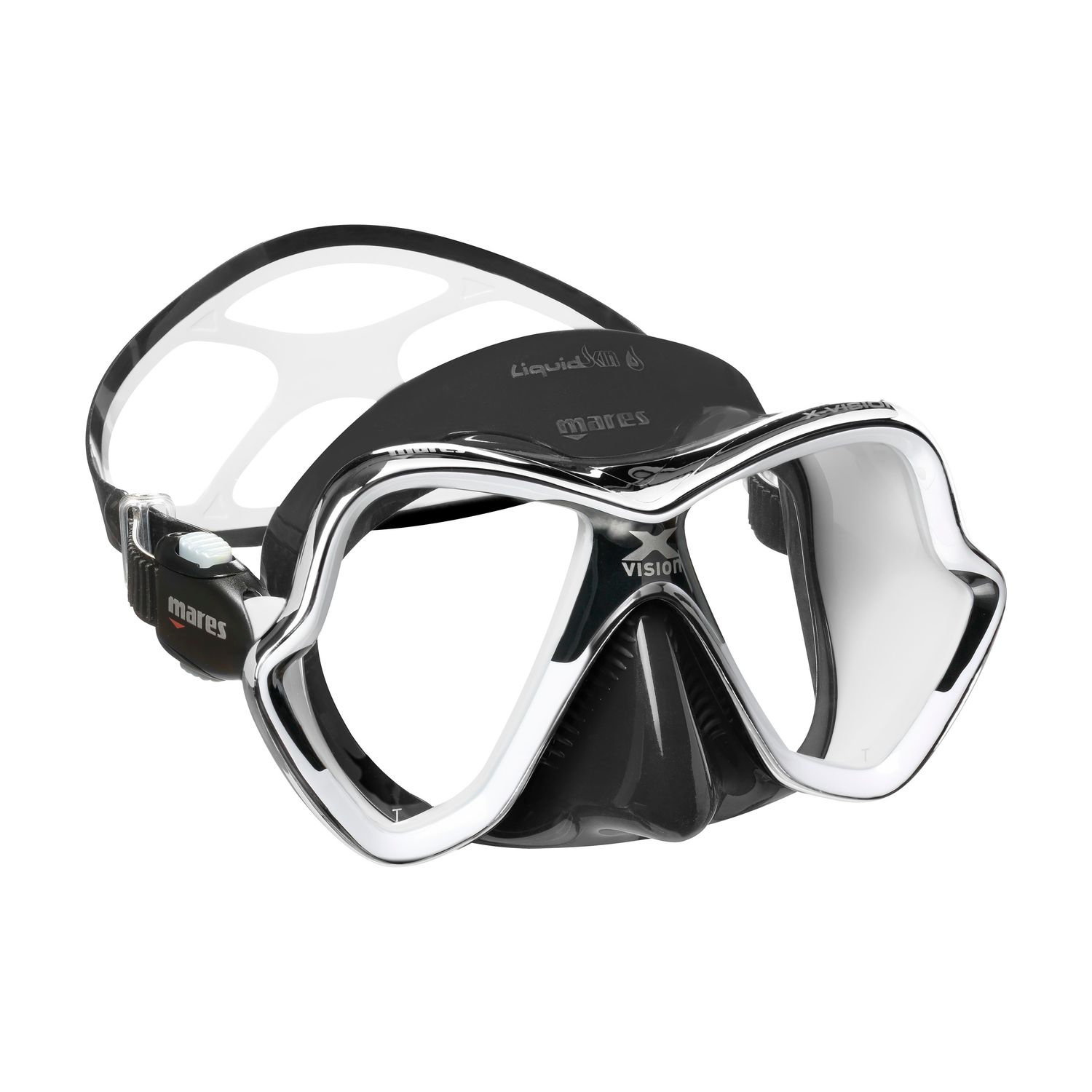 Mares X-VISION LiquidSkin Chrome Maske Farbe: CLEAR WHITEBLACK WHITE BLACK