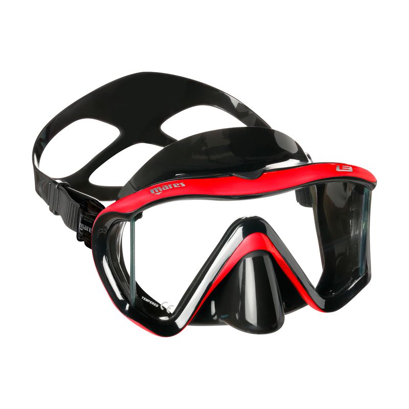 Mares i3 sunrise Maske Farbe: BLACK RED BLACK Mares i3 sunrise Maske Farbe: BLACK RED BLACK