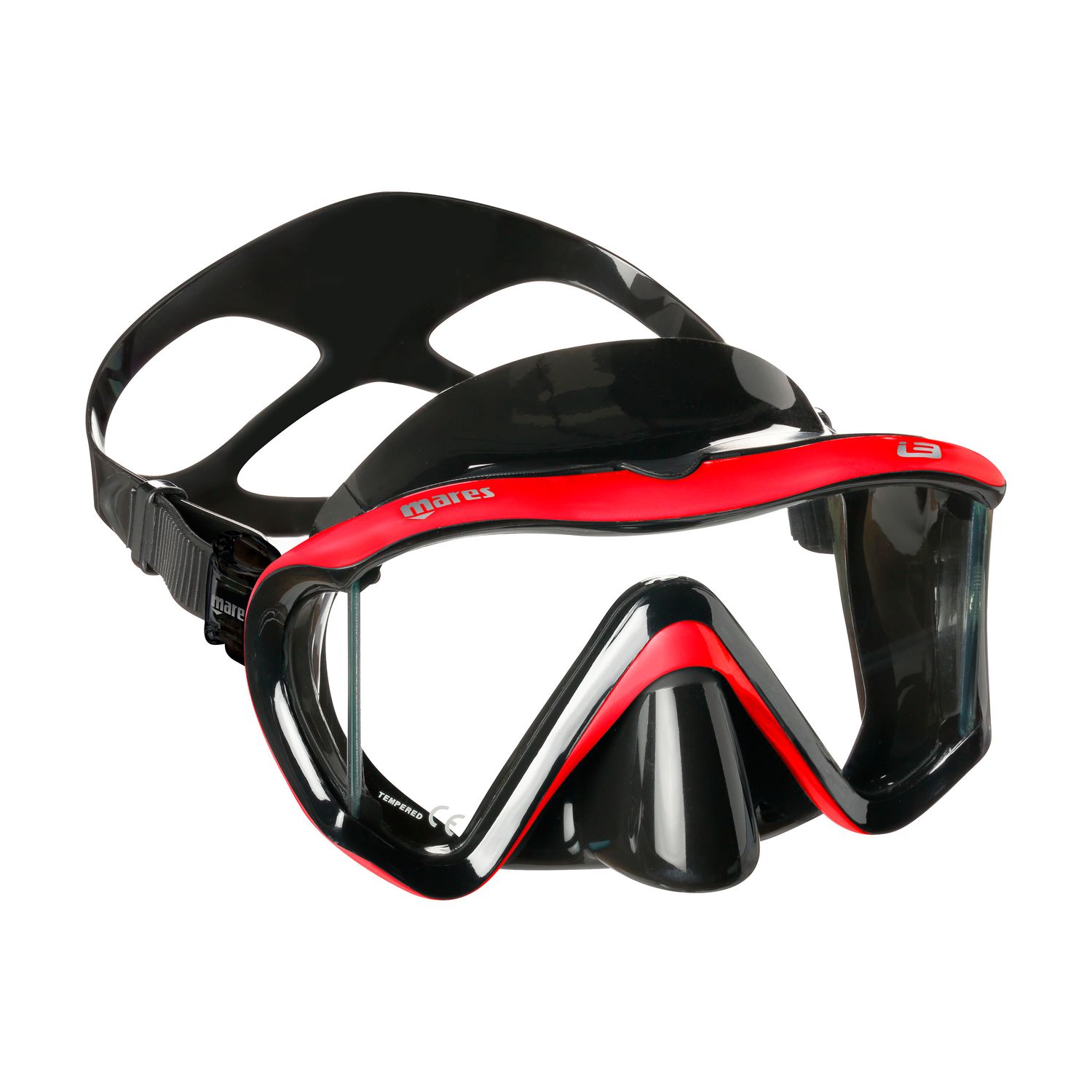Mares i3 Maske Farbe: BLACK RED BLACK