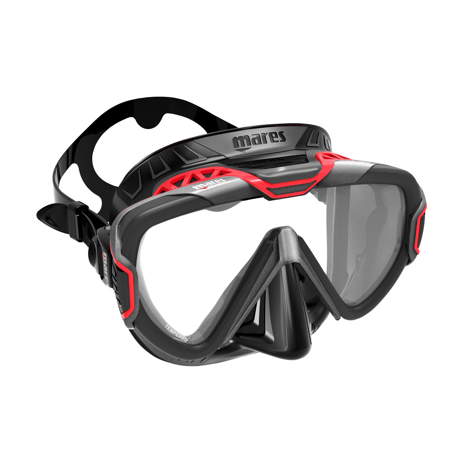 Mares PURE WIRE Maske Farbe: GREY RED BLACK