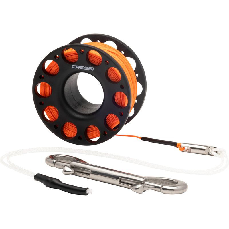 Cressi FINGER SPOOL w/SS BOLT SNAP 30m BLACK Cressi FINGER SPOOL w/SS BOLT SNAP 30m BLACK