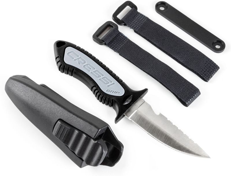 Cressi GRIP SMALL SCUBA KNIFE REGULAR TIP STEEL Cressi GRIP SMALL SCUBA KNIFE REGULAR TIP STEEL
