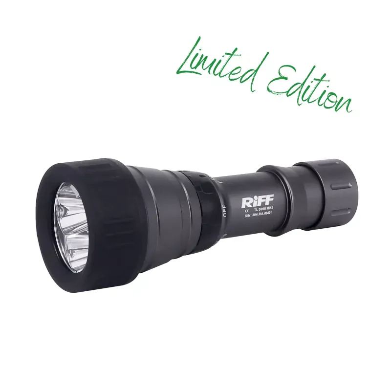 RiFF Spotlicht-Tauchlampe TL3000 MK4 (2600 Lumen) - Sonderedition titangrau RiFF Spotlicht-Tauchlampe TL3000 MK4 (2600 Lumen) - Sonderedition titangrau