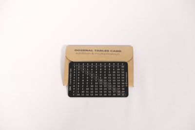Dozenal Multiplication and Addition Tables Card