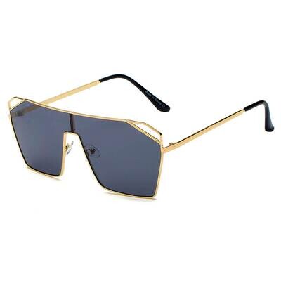 LAVAL | S2071 - Flat Top Metal Oversize Square Fashion Sunglasses