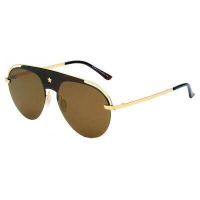 OVIEDO | Classic Polarized Aviator Fashion Ornate Brow Bar Sunglasses