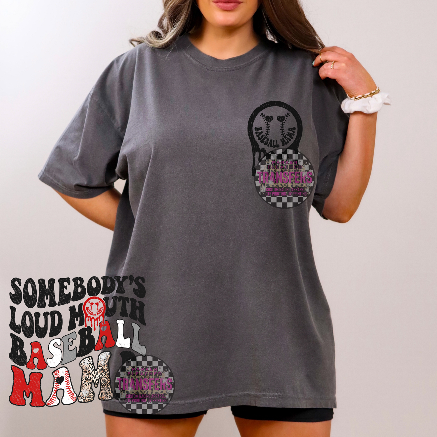 LOUD MOUTH BASEBALL MOM - WITH POCKET