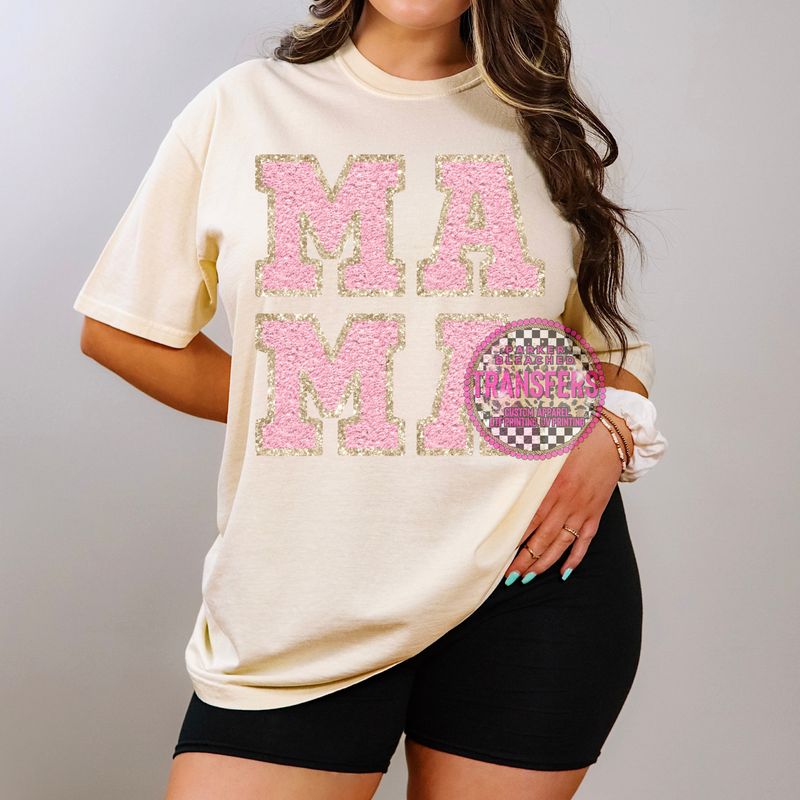 MAMA PINK FAUX CHENILLE