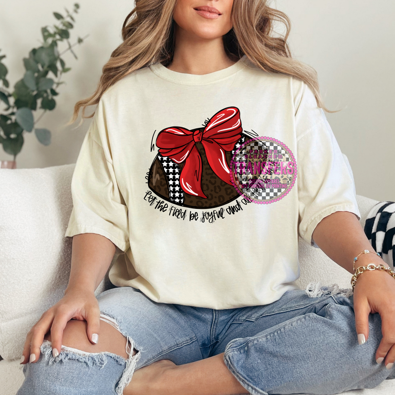 RED FOOTBALL BOW