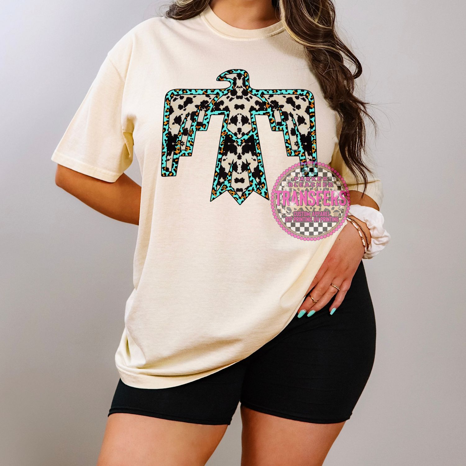 COW PRINT FREE BIRD TRANSFER