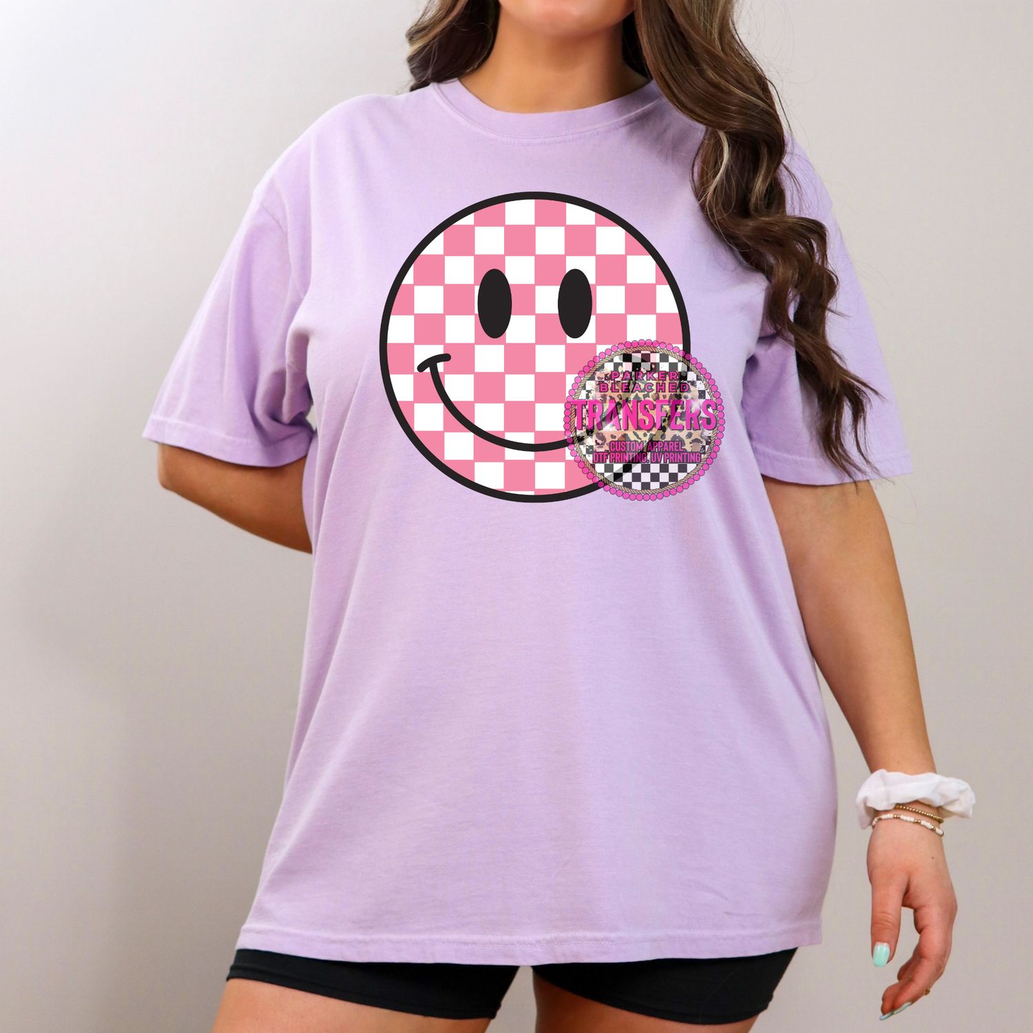 PINK CHECKERED SMILEY
