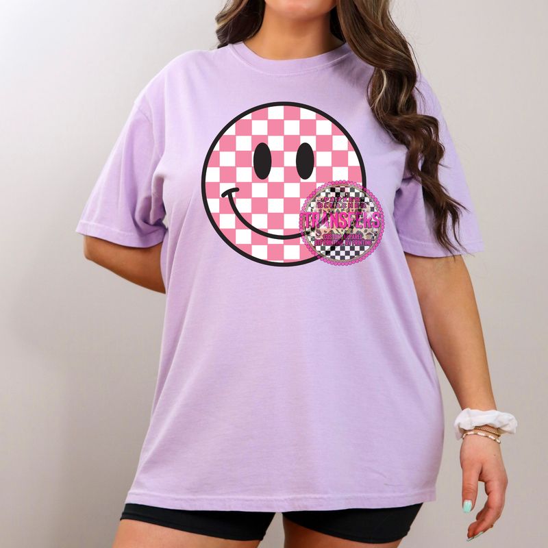 PINK CHECKERED SMILEY