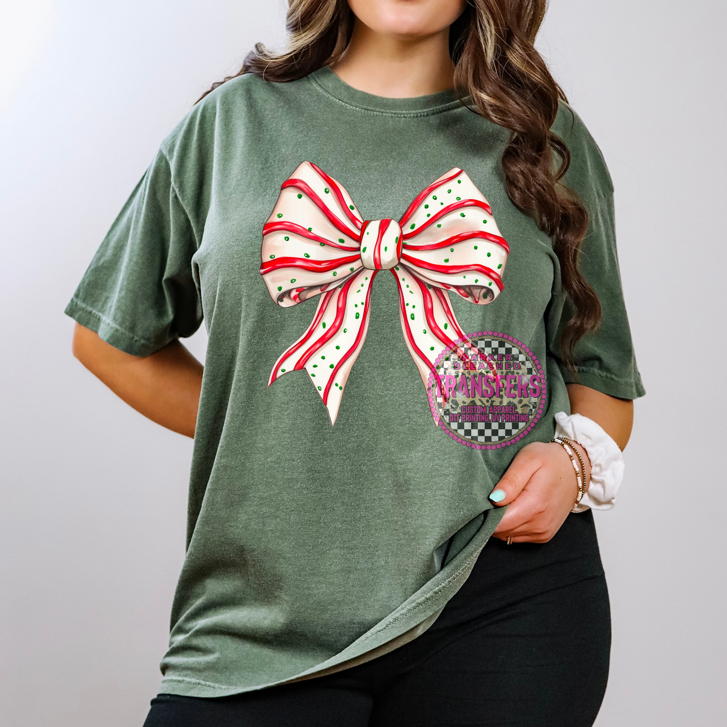 CHRISTMAS TREE CAKE BOW 1