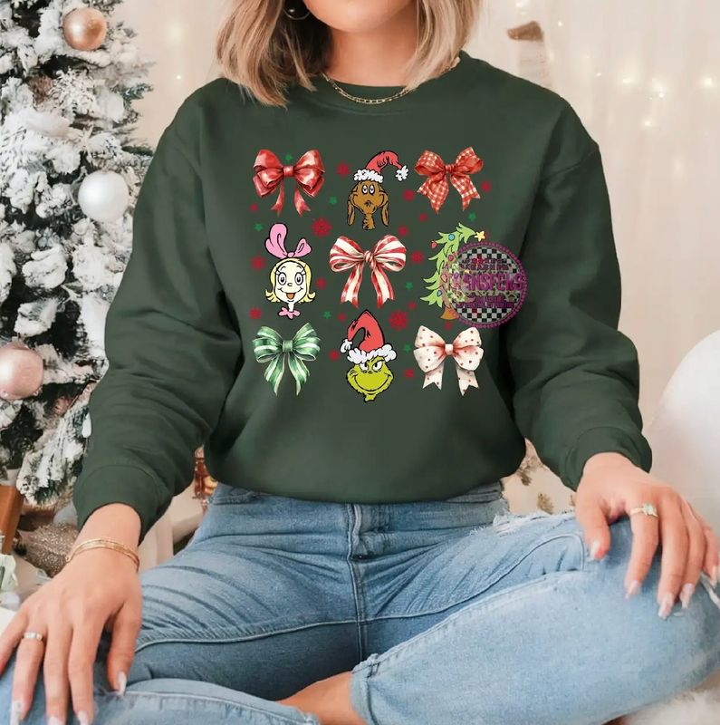 GRINCH WITH BOWS &amp; SUCH