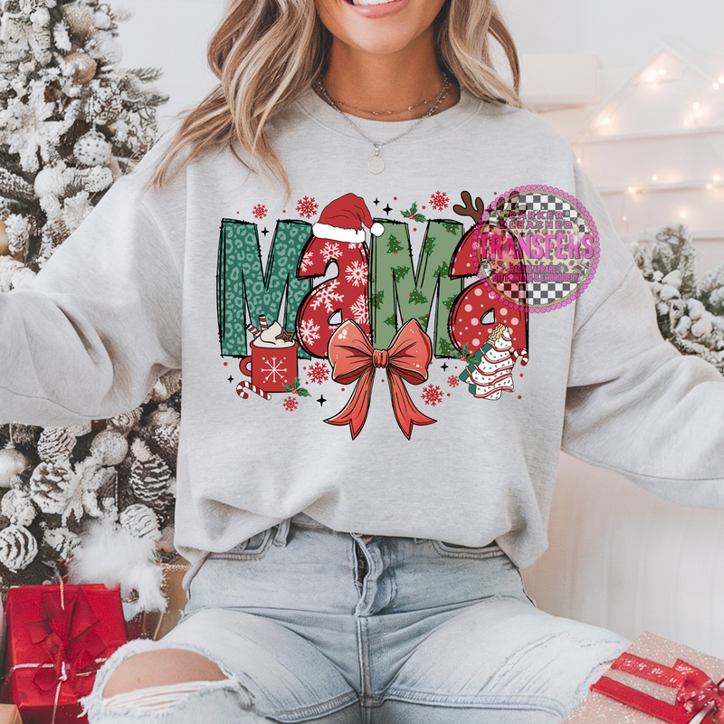 CHRISTMAS MAMA WITH BOW