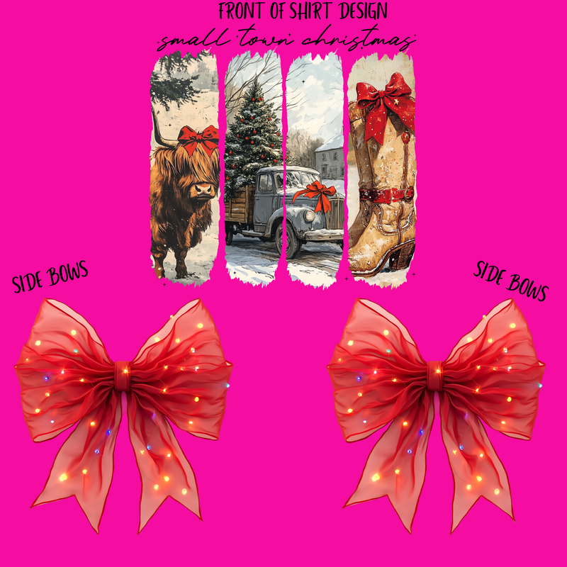 SMALL TOWN CHRISTMAS WITH SIDE BOWS