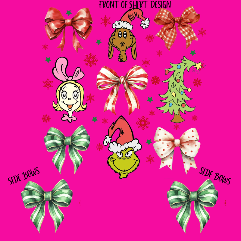 GRINCH WITH TWO SIDE BOWS