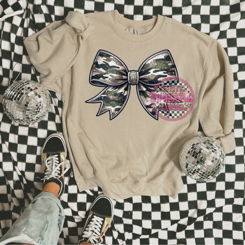 SPARKLY CAMO BOW