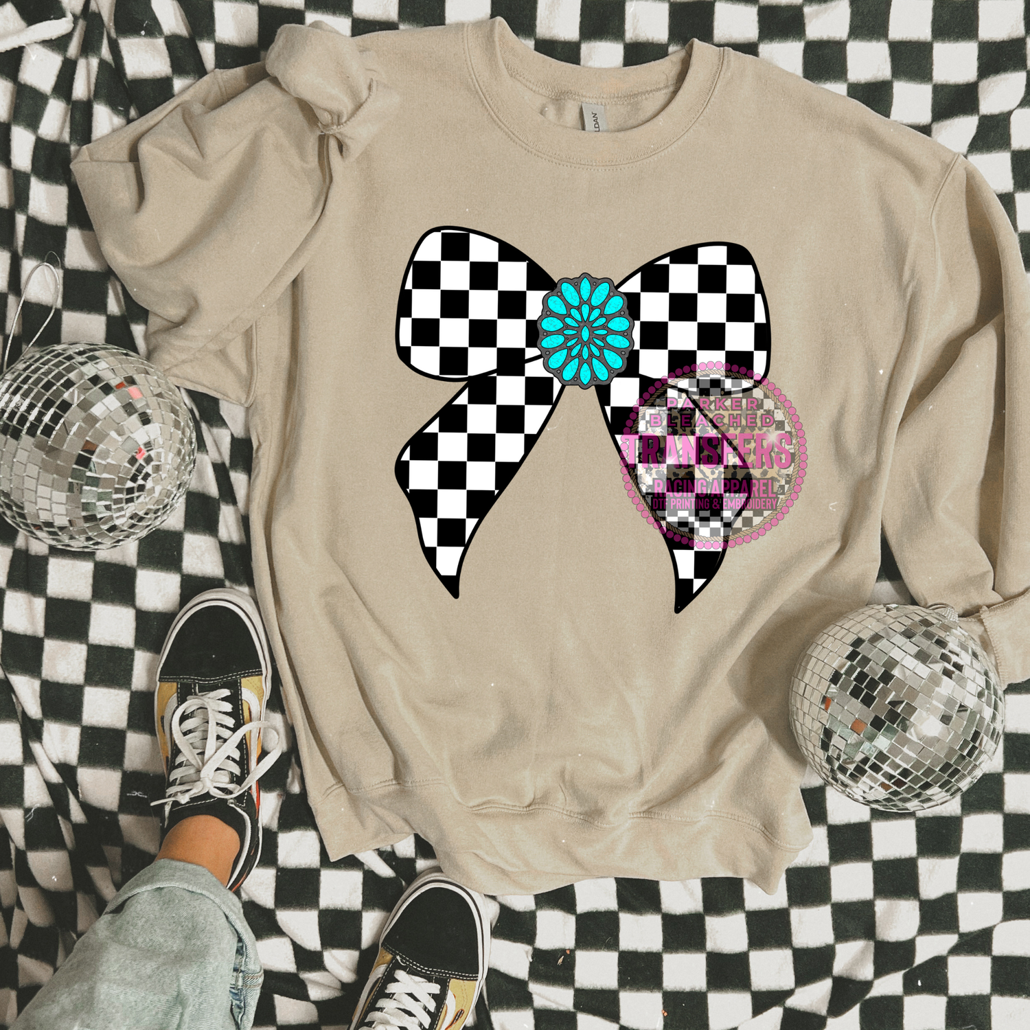 CHECKERED BOW