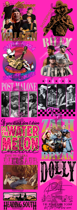 COUNTRY MUSIC PREMADE 22X60