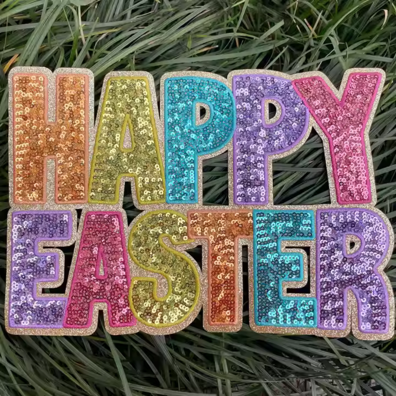 HAPPY EASTER SEQUIN PATCH
