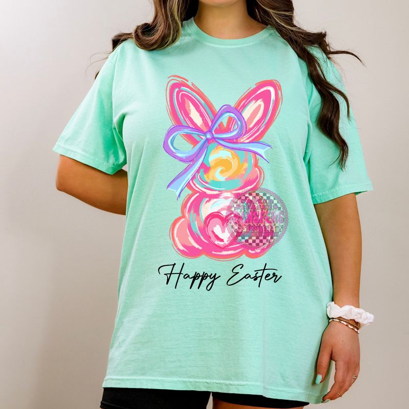 HAPPY EASTER BUNNY BOW