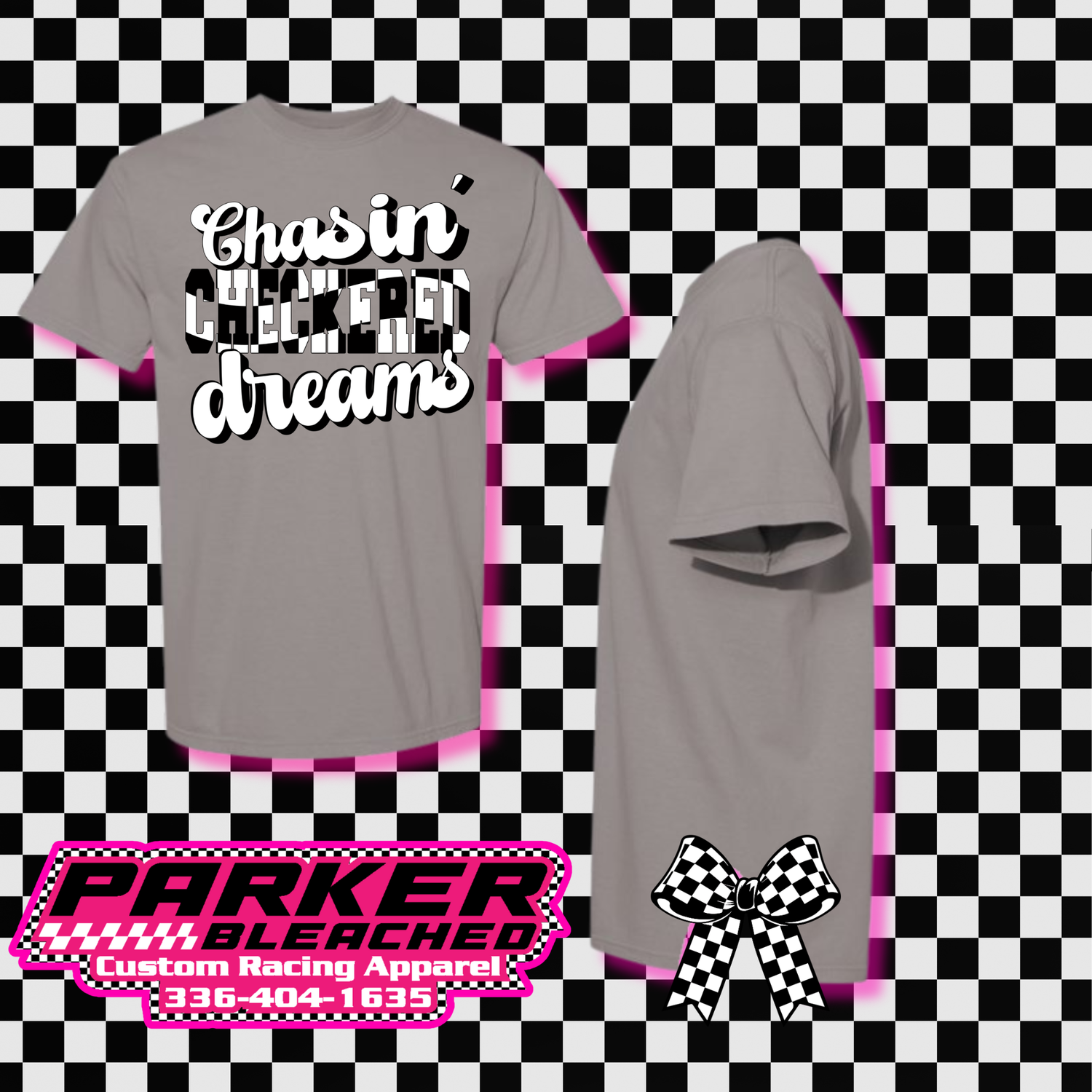 CHASIN CHECKERED DREAMS WITH SPLIT BOWS ON SIDES