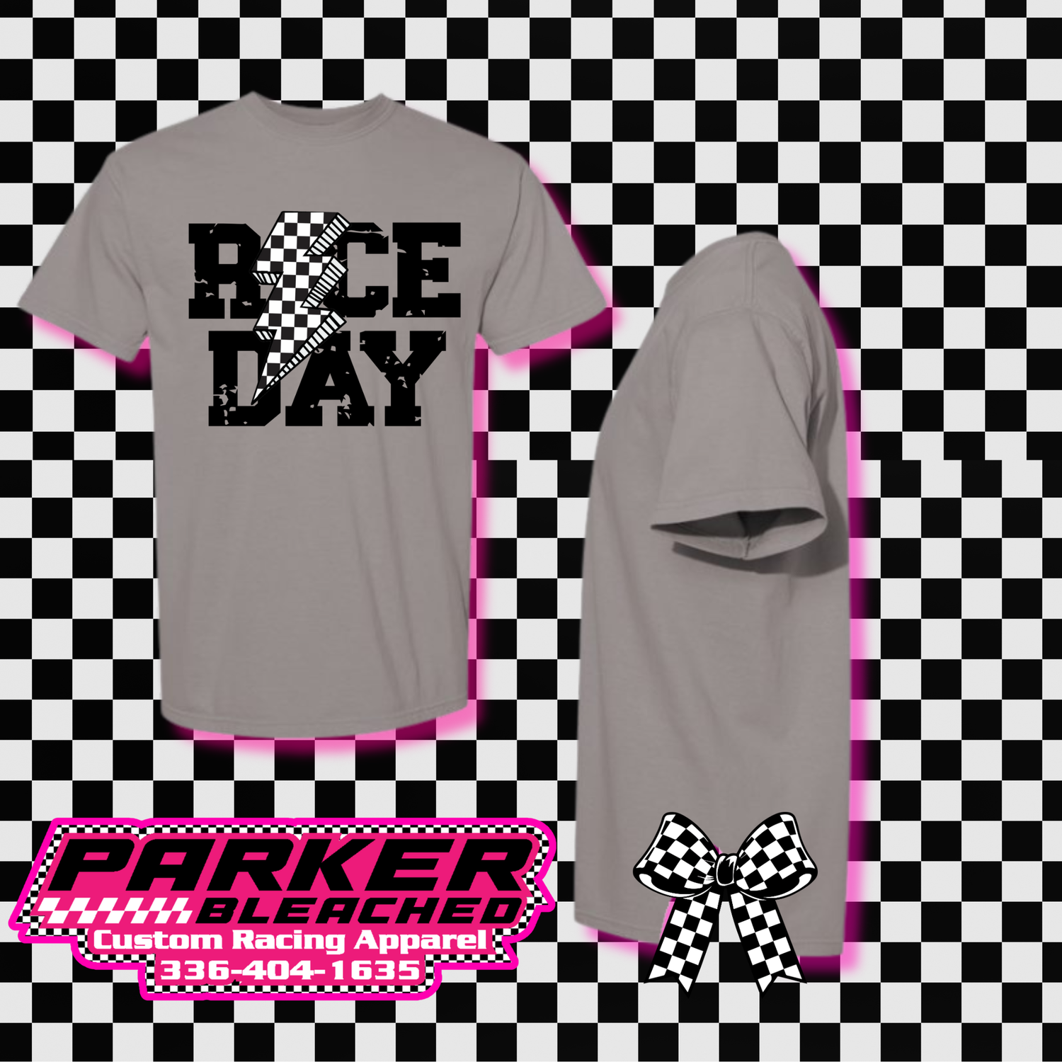 RACE DAY WITH SPLIT BOWS ON SIDES