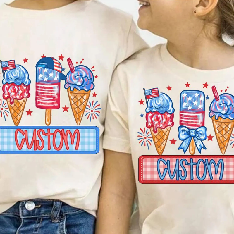 CUSTOM KIDS 4TH OF JULY TEE