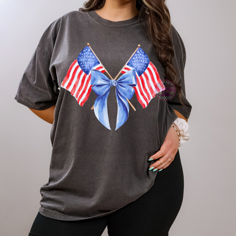 AMERICAN FLAG BOW
