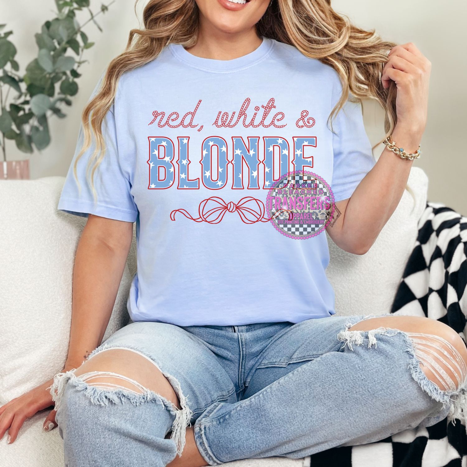 RED WHITE AND BLONDE