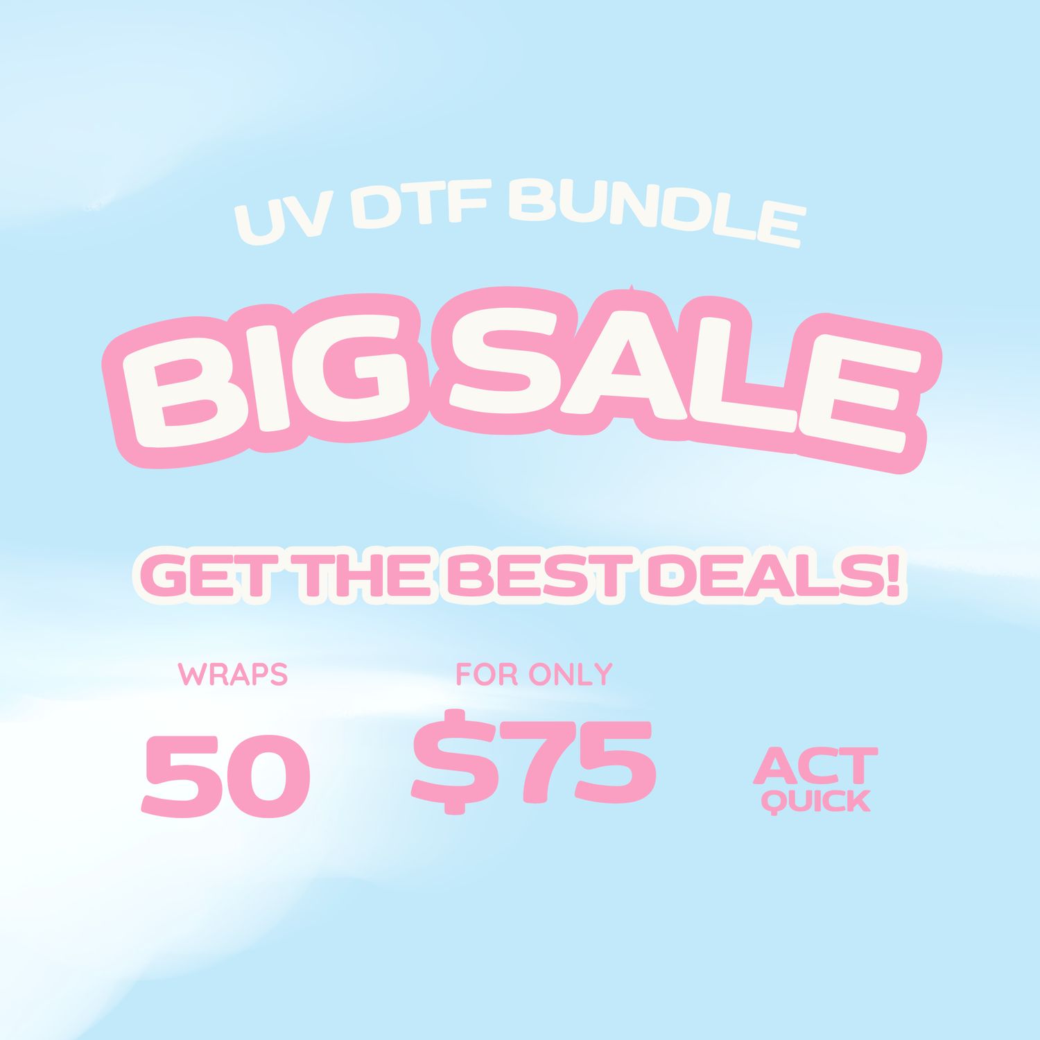 UV BUNDLE DEAL - 50 WRAPS